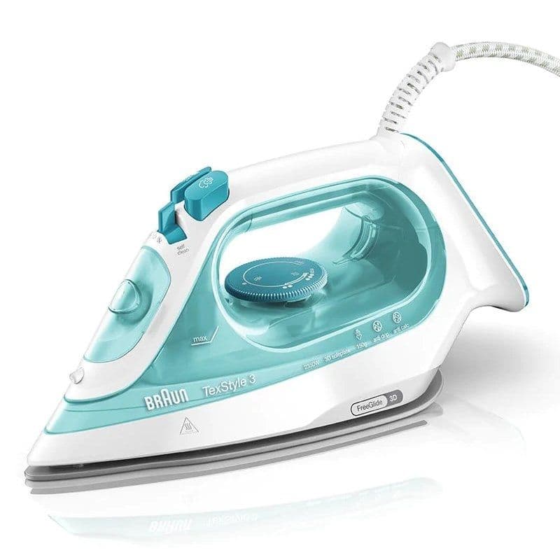 Braun SI 3041 GR Plancha a vapor Suela de cerámica 2350 W Turquesa, Blanco