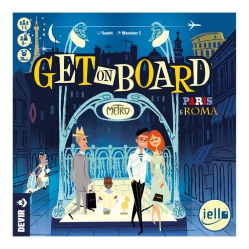 Devir - Get On Board: Paris & Roma, Juego de Mesa en Família y Amigos, Juego de Mesa de Estrategia, +8 (BGGOBPRPS)