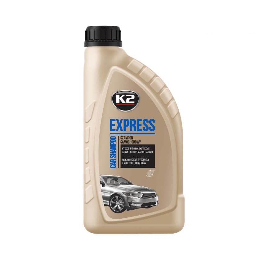 K2 Champú para Coches Express | 1 L| Lavado Rápido y Efectivo | Producto Seguro | No Deja restos Blancos | 1 litro