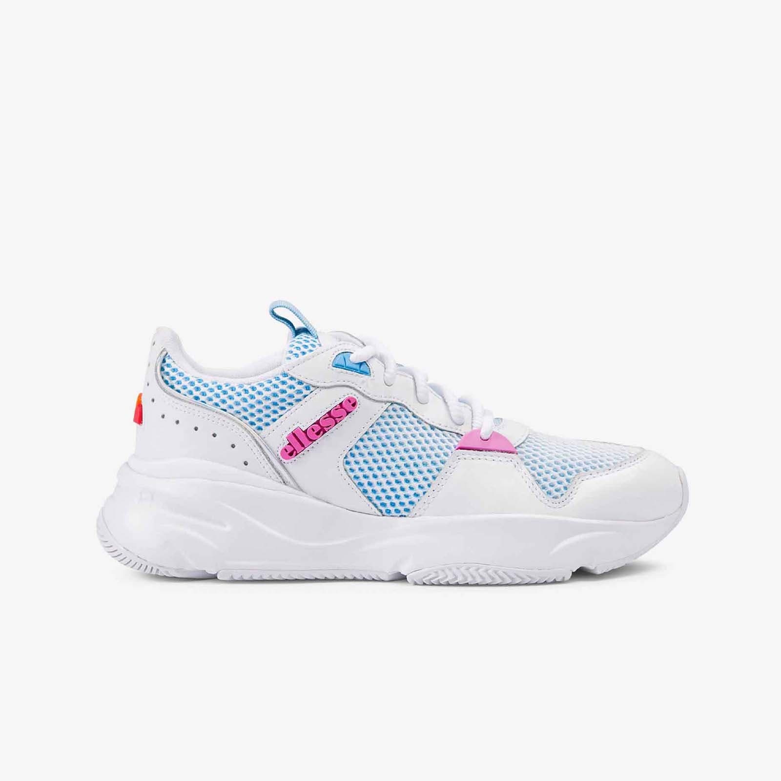 Zapatillas Aspio piel blanco/azul
