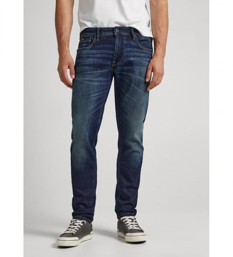Pepe Jeans para hombre. PM206326CS0 STANLEY (33/34), Casual, Algodón, Denim, Sostenible, Marino