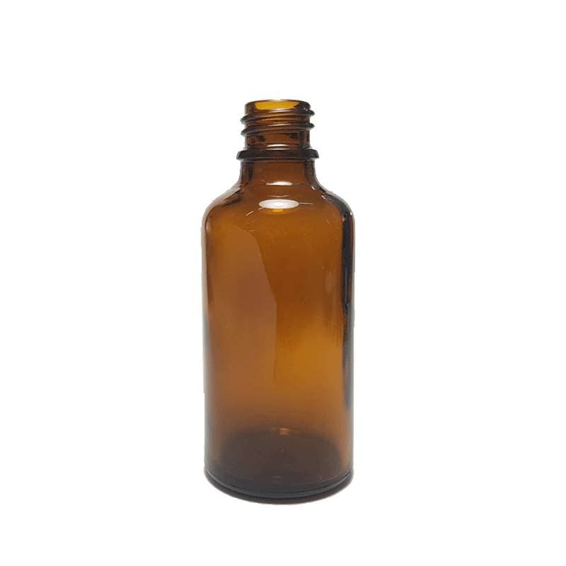 Botella 50 ml de vidrio ámbar - calidad certificada