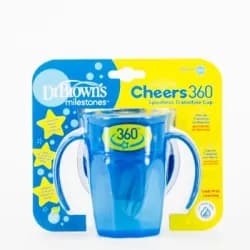 Dr. Brown's Vaso 360 Sin Boquilla Azul, 200 ml