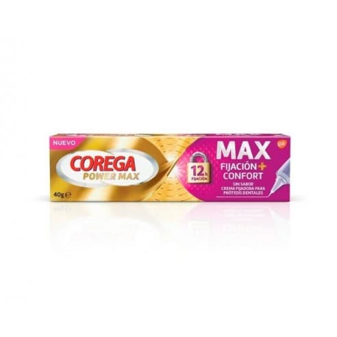 Corega Max Fijación + Confort Sin Sabor 40 G