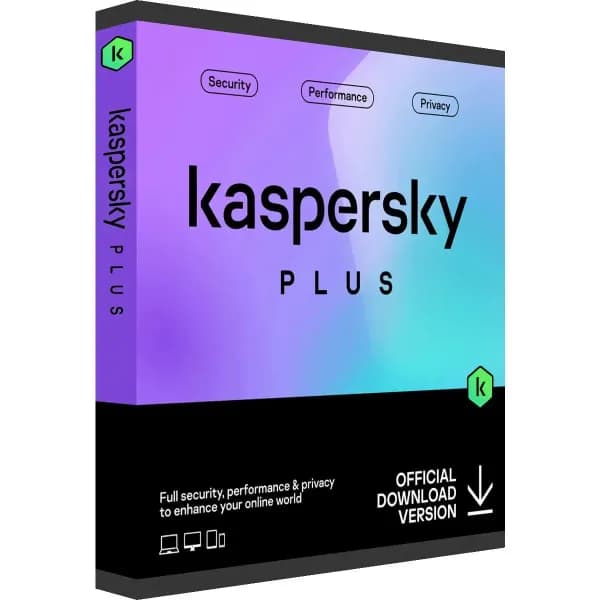 Kaspersky Plus 2026 (Año(s): 2 años / Dispositivo(s): 5 dispositivos)