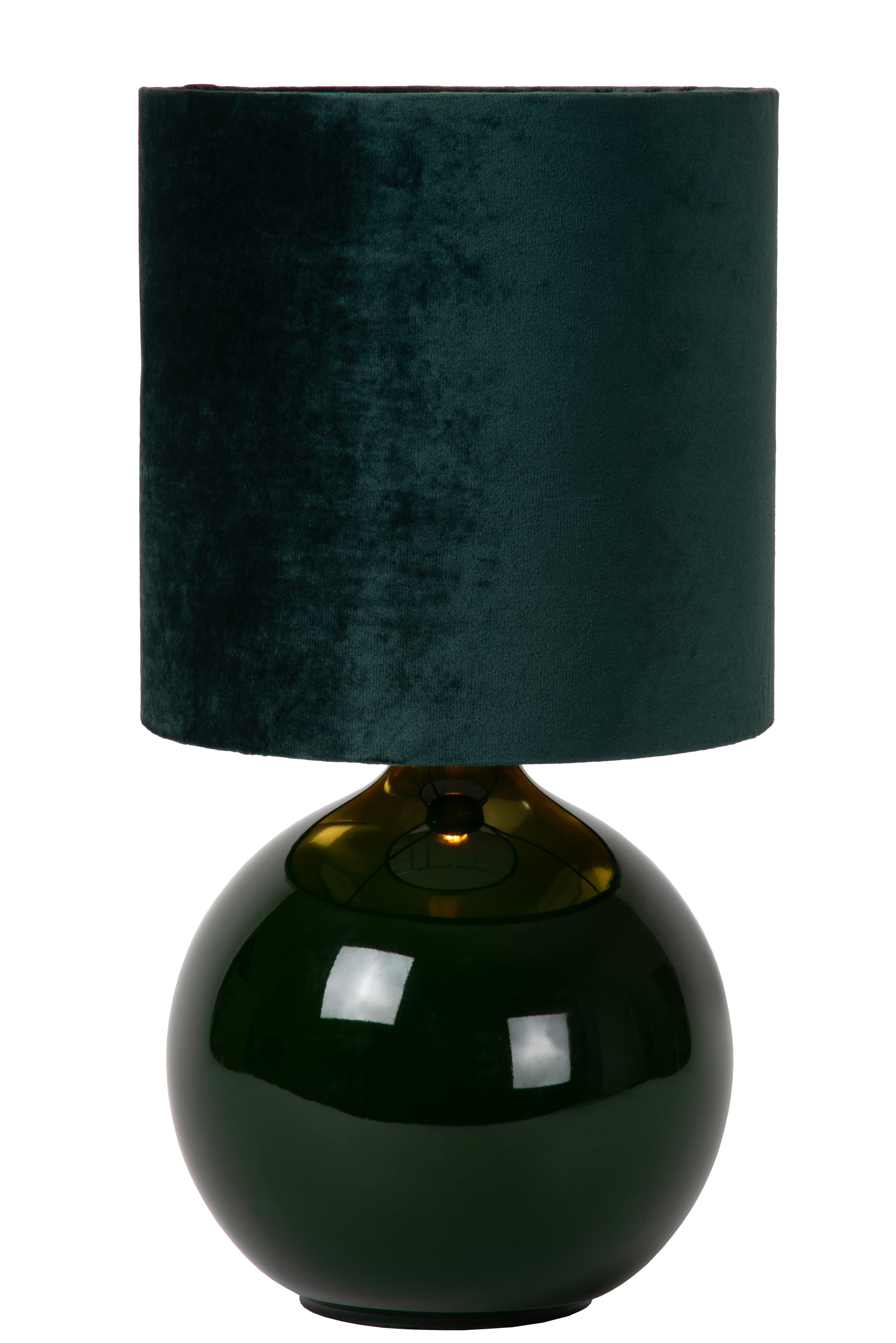 Lucide ESTERAD - Lámpara de mesa - Ø 24 cm - 1xE14 - Verde