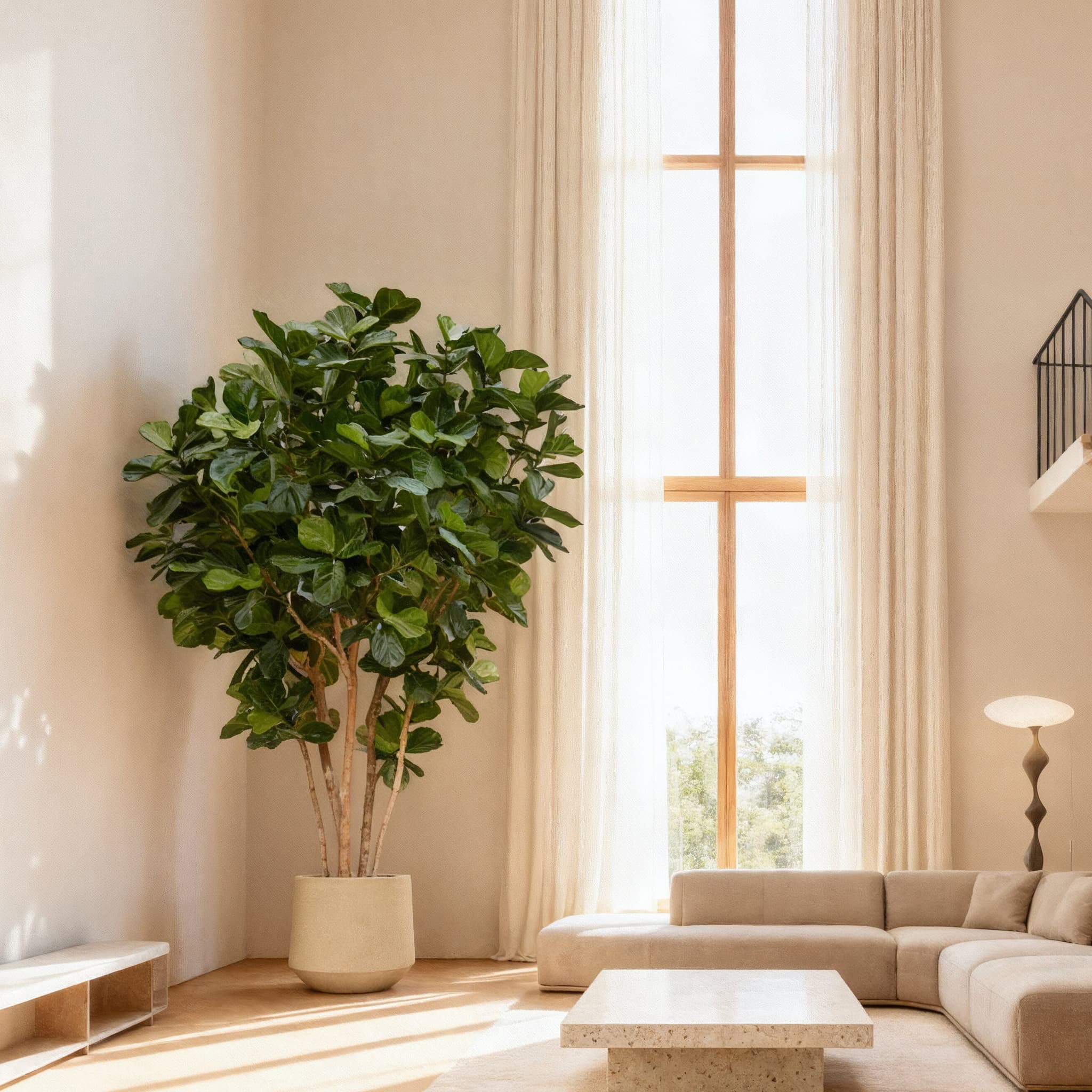 Árbol artificial Lyrata gigante Deluxe 420cm