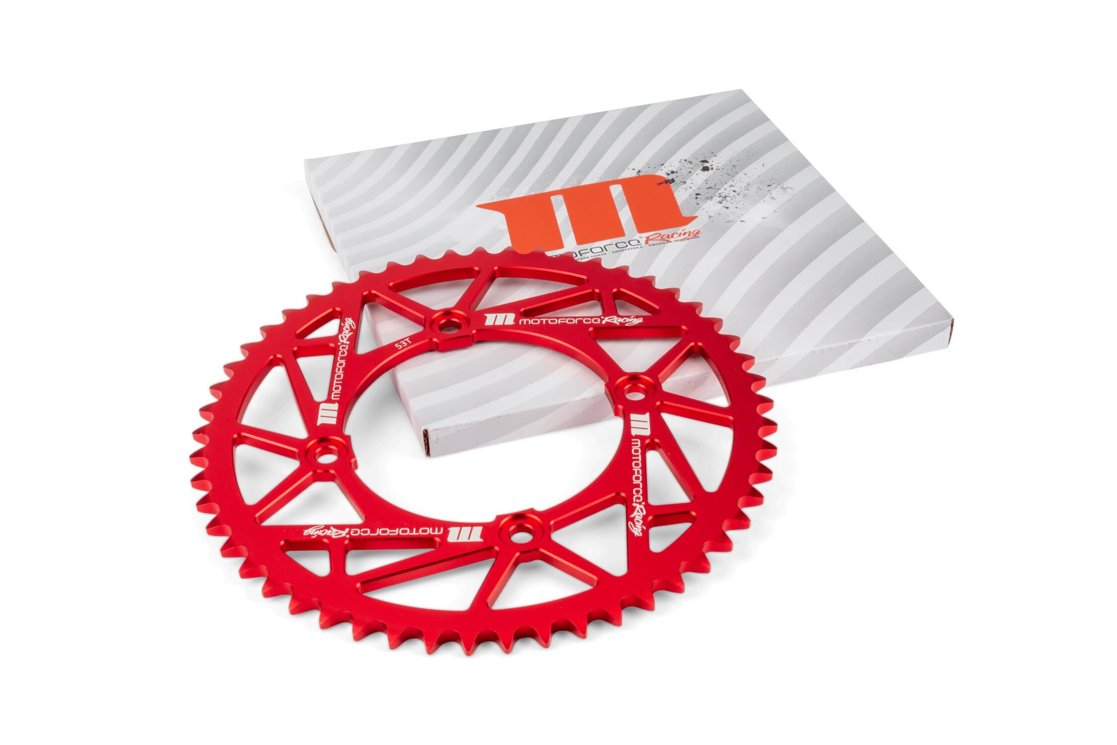 Corona 53 Dientes 420 MotoForce Racing Beta RR Alu Rojo