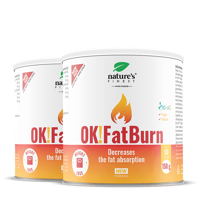 Nature's Finest OK!FatBurn | bebida para control del peso con ID-alG | L-carnitina, L-tirosina + vitamina C para metabolismo y control calórico