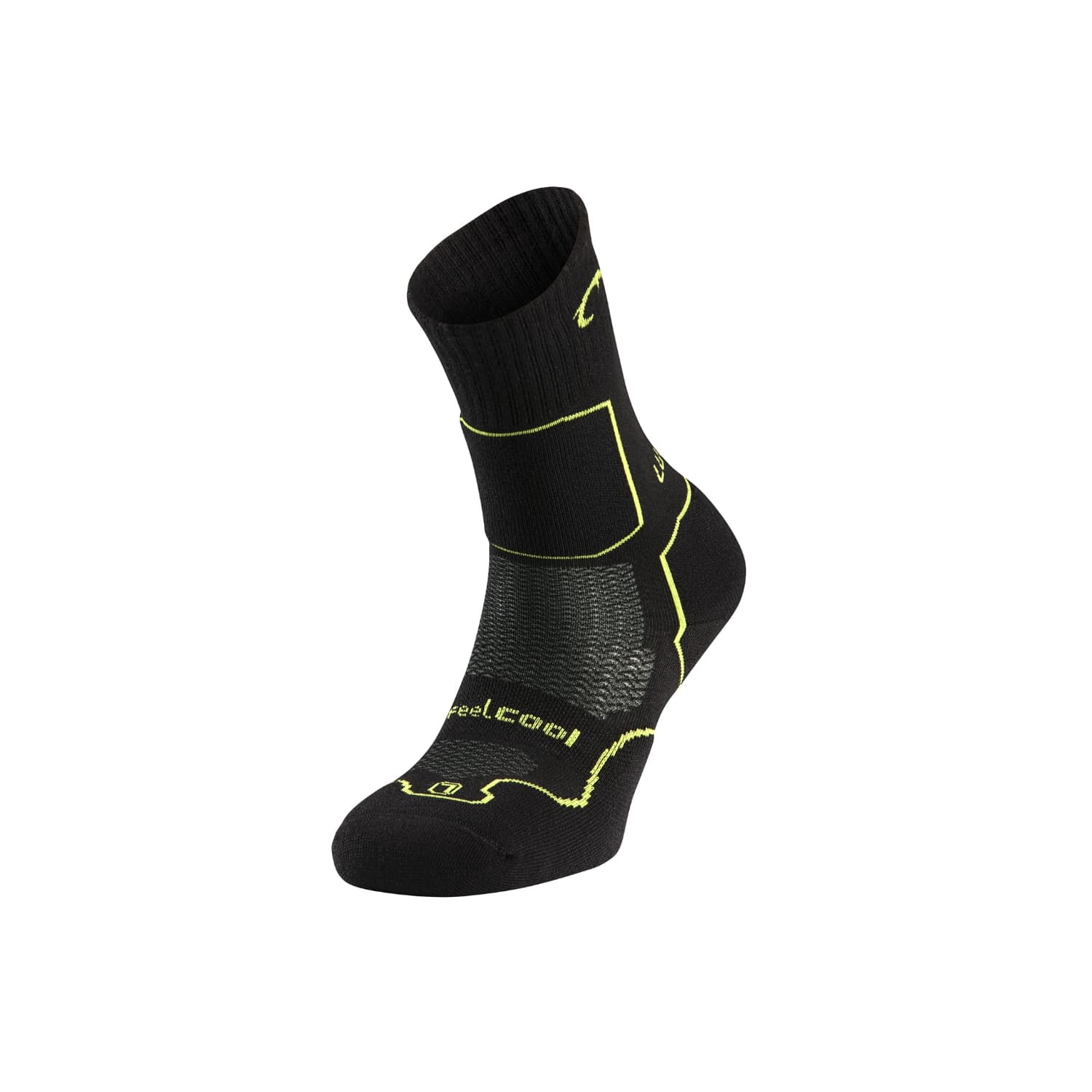 Trekking calcetines Lurbel Logan Five - M (39-41), Negro/Verde manzana
