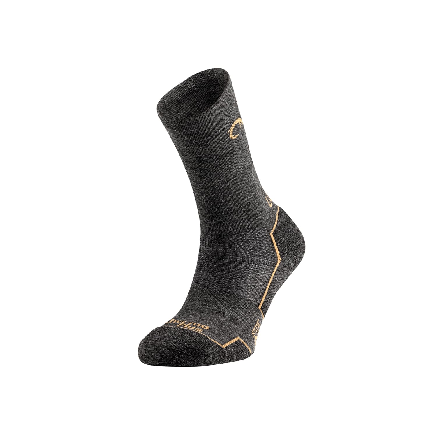 Calcetín térmico hombre Lurbel senderismo Agres Five - L (42-44), Gris marengo/ Mostaza