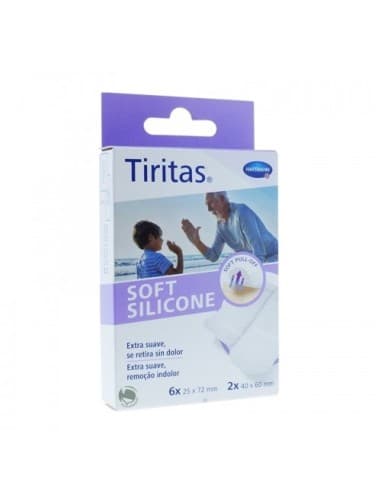 Tiritas Soft Silicone Apósito Adhesivo 6 U (25 X 72mm) + 2 U (40 X 60mm) - Hartmann
