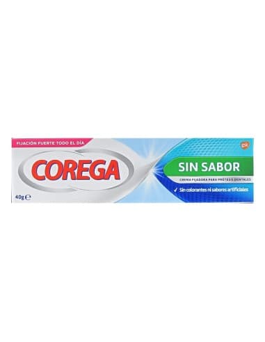 Corega Sin Sabor Crema Fijadora Para Prótesis Dentales 40g - Haleon