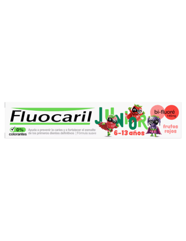 Fluocaril Junior 6-13 Años Pasta Dentífrica Sabor Frutos Rojos 75 Ml - Unilever