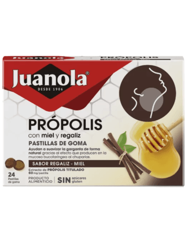 Juanola Própolis Con Miel Y Regaliz 24 Pastillas De Goma - Angelini