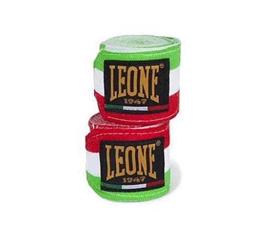 Vendas de Boxeo 350 cm Leone 1947 Cotton Italia Verde-Blanco