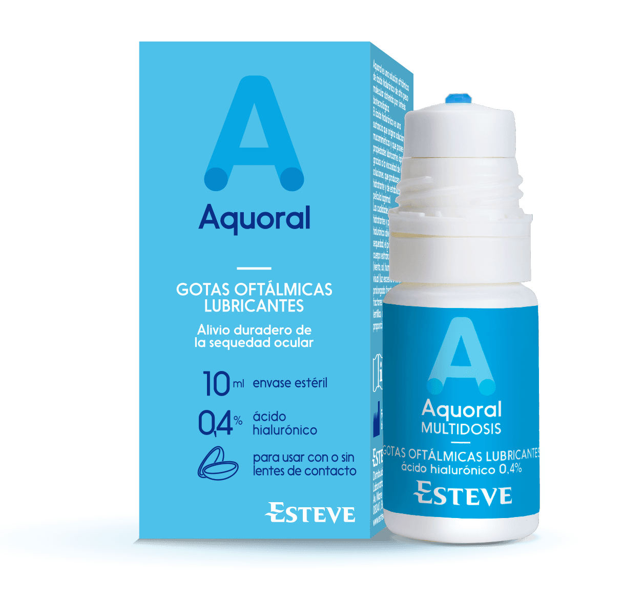 Aquoral gotas oftalmicas lubricantes estéril multidosis 10ml
