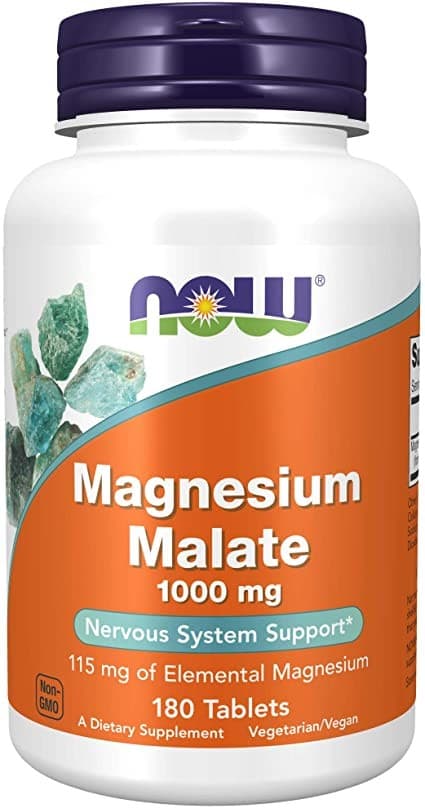 Now foods malato magnesio 1000mg 180 capsulas
