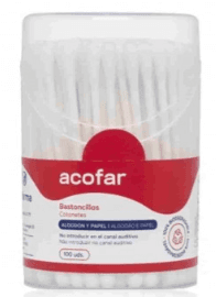 Acofar bastoncillos bote 100 unidades
