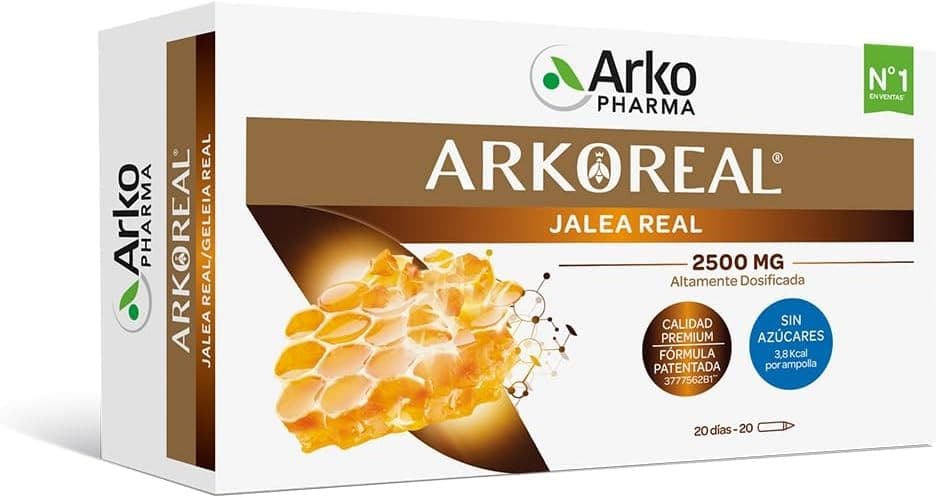 Arkoreal jalea real 2500 sin azúcar 20 ampollas