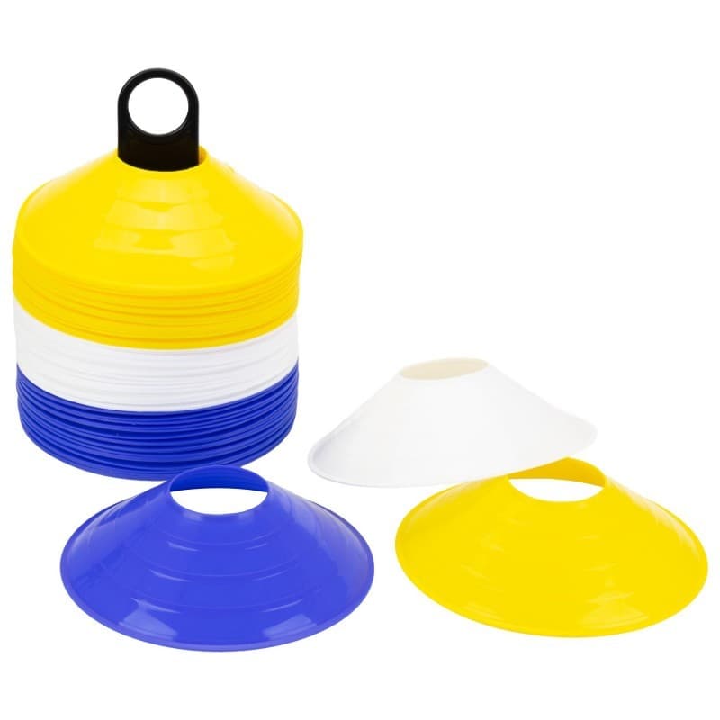 Set 60 Conos Zastor AG-605 Amarillo/Blanco/Azul