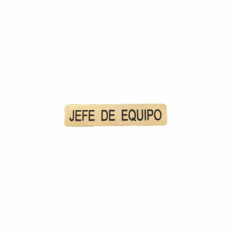 Emblema metálico Jefe de Equipo