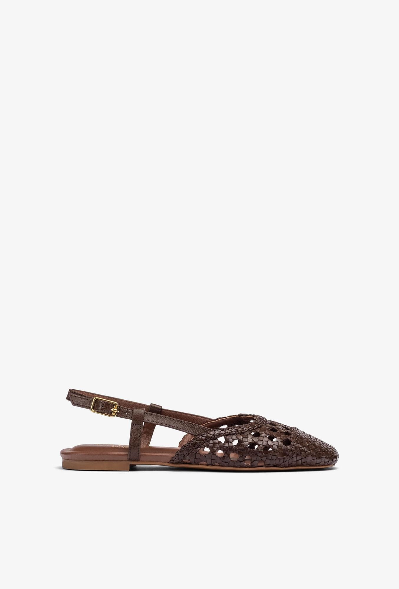 Slingbacks aus geflochtenem leder