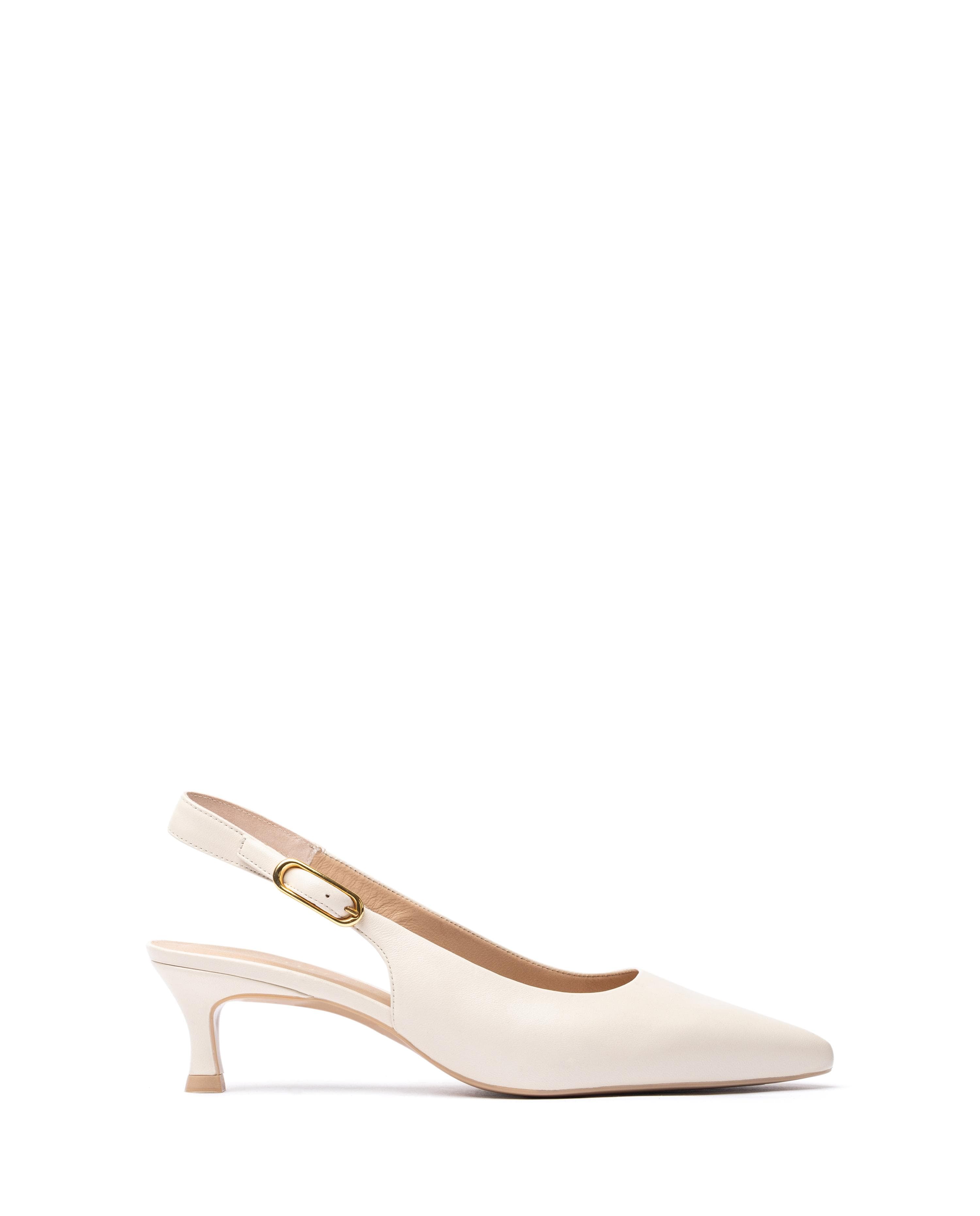 Slingbacks aus leder