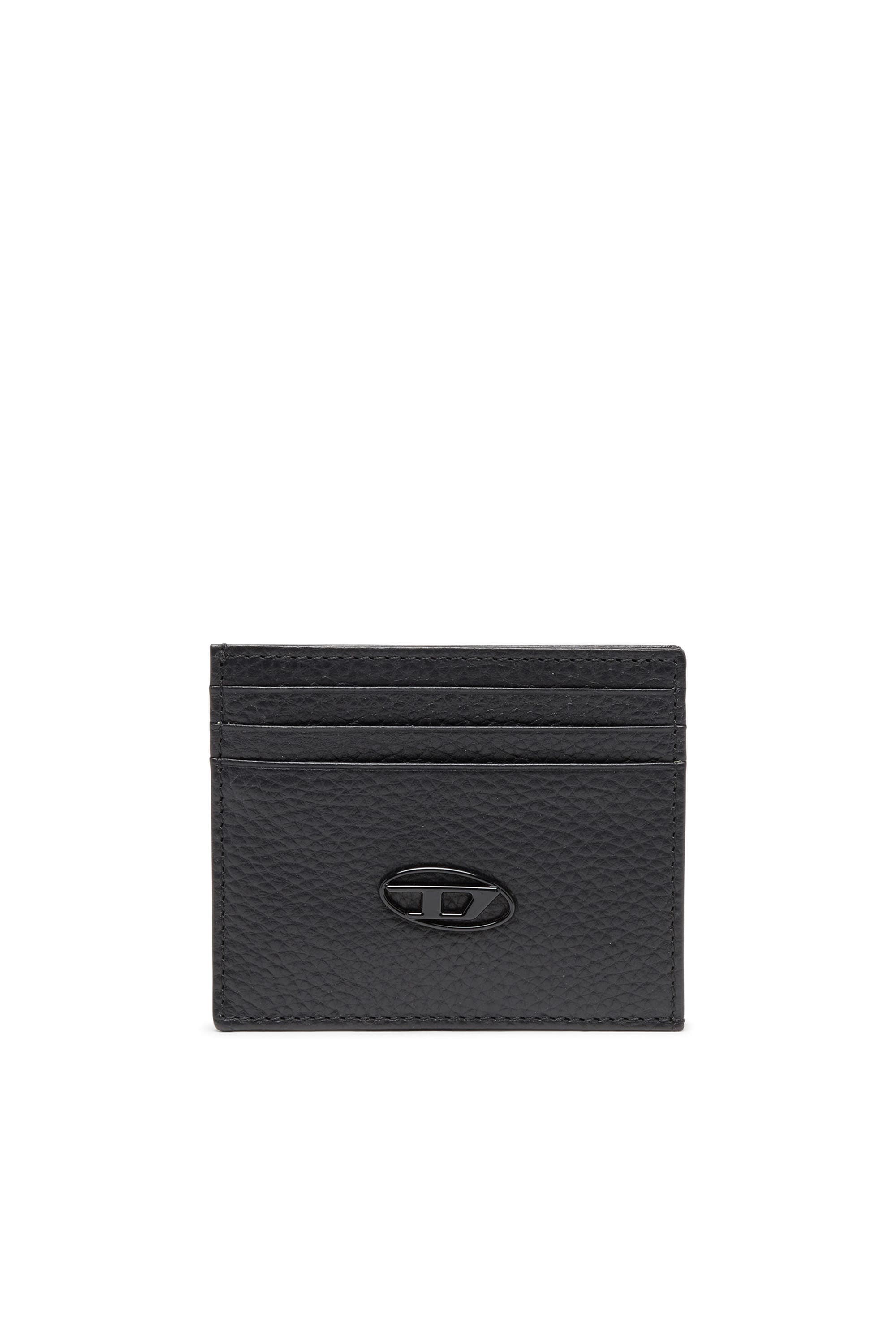 Diesel - Tarjetero de piel flor - Tarjeteros - Hombre - Negro