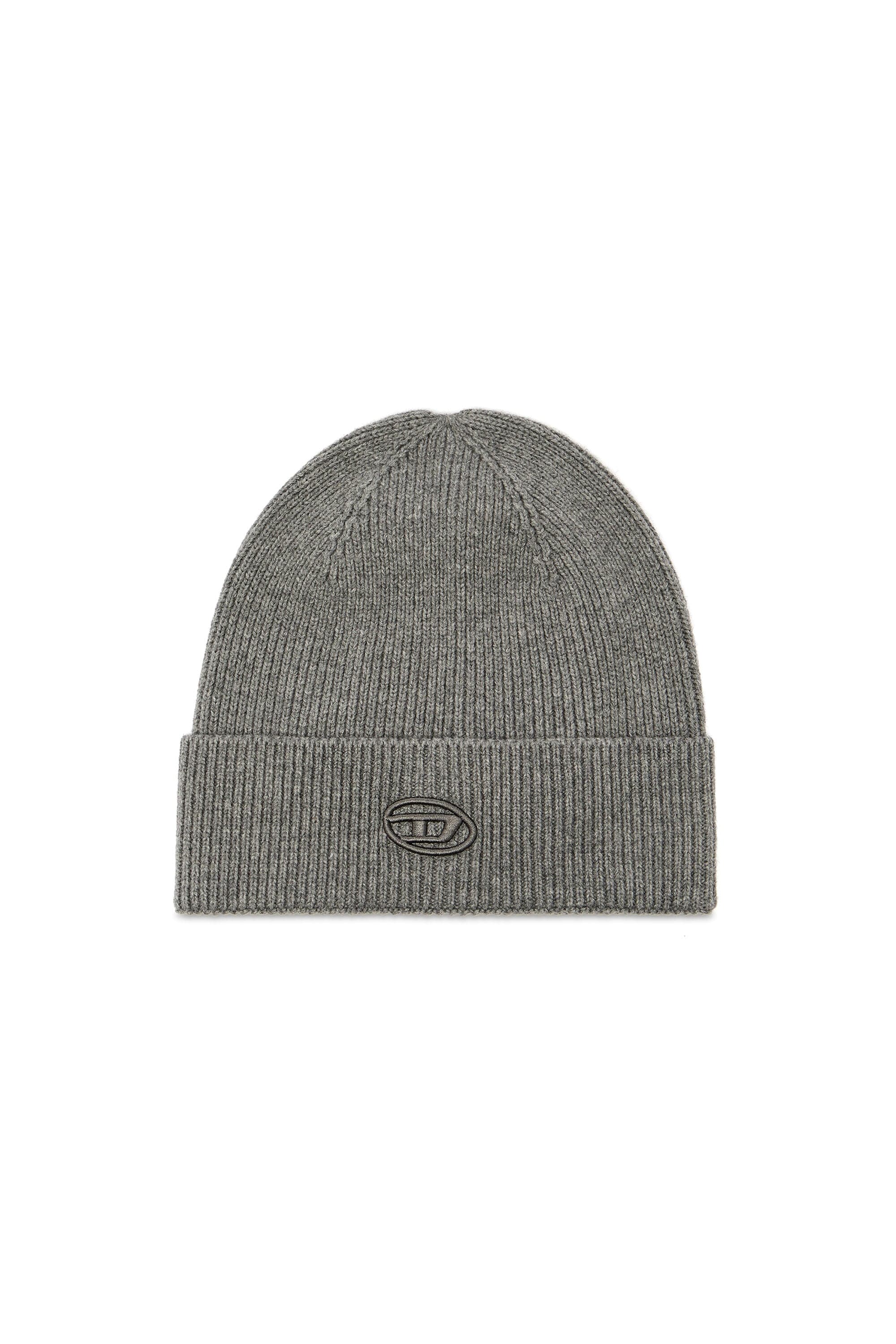 Diesel - Gorro en canalé con la D bordada - Gorros - Unisex - Gris