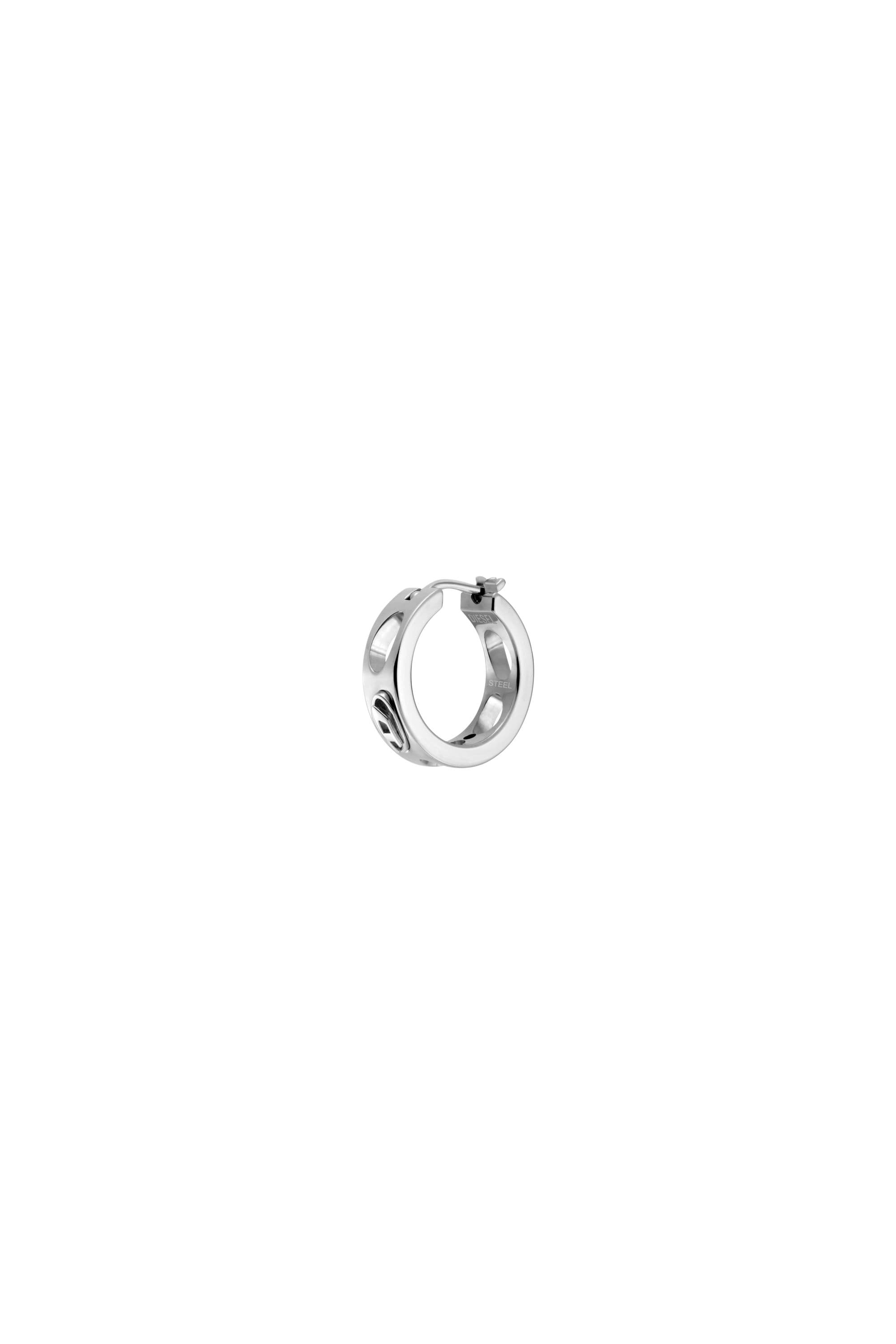 Diesel - Pendiente de aro de acero inoxidable - Pendientes - Unisex - Plateado