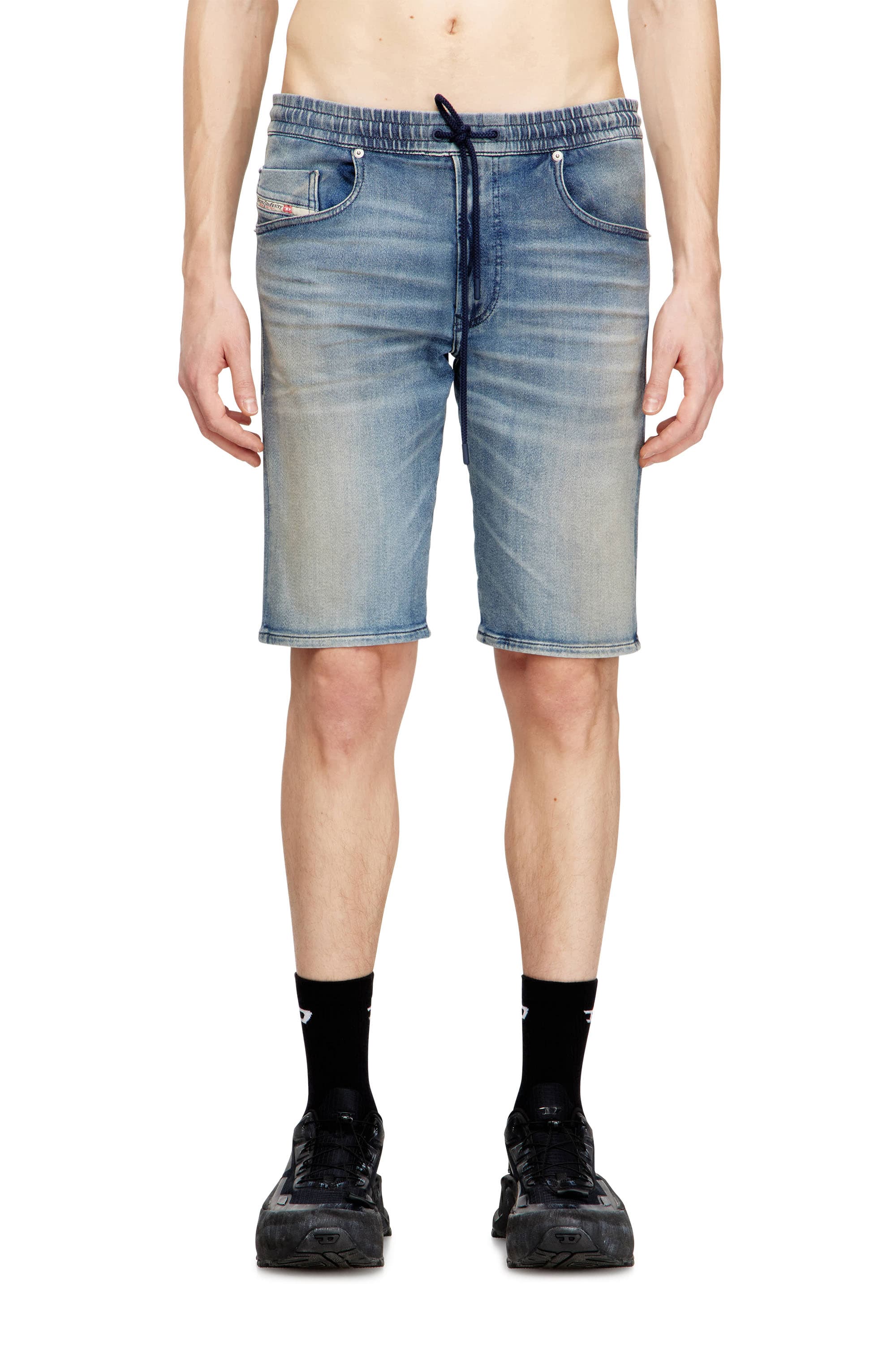 Diesel - Pantalones cortos slim en JoggJeans limpio - Shorts de vaqueros - Hombre - Azul marino