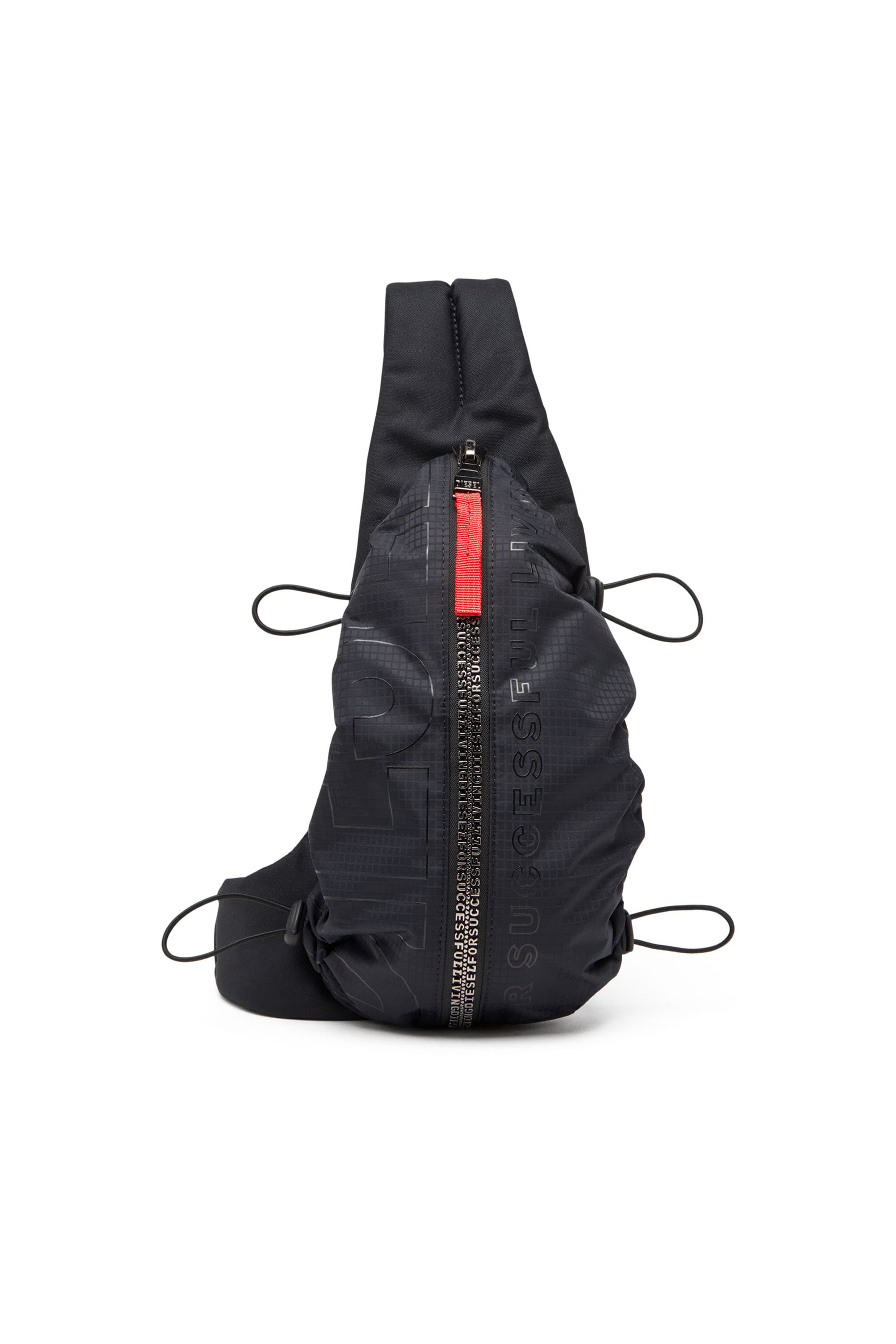 Diesel - Zip-D-Bolso bandolera de tejido exterior de jacquard a cuadros - Bolsos bandolera - Hombre - Negro