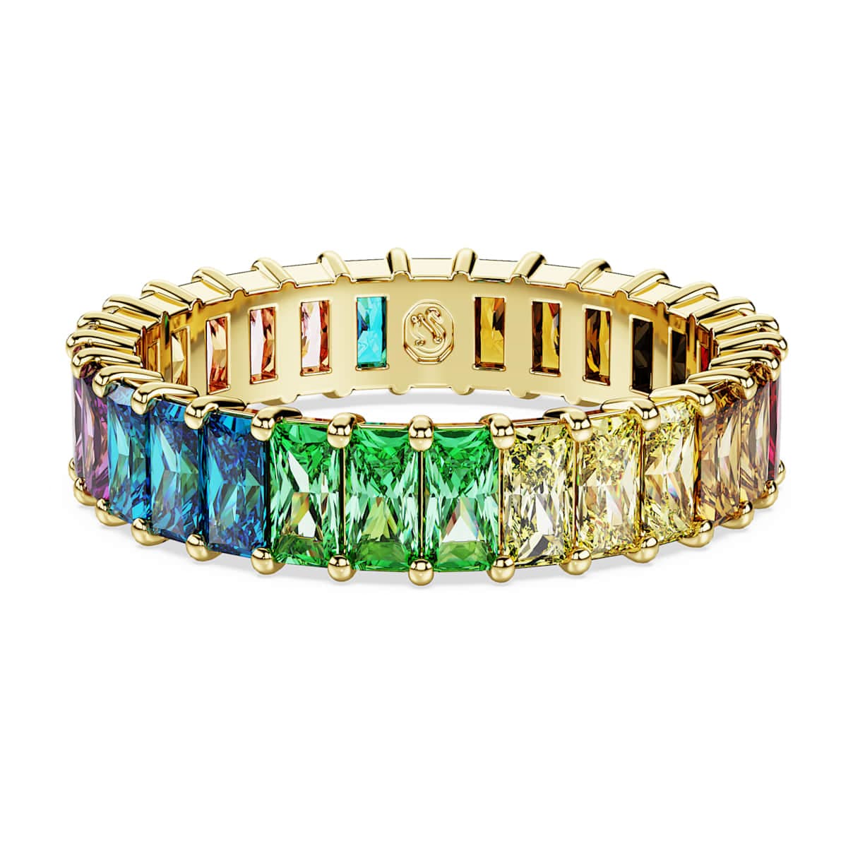 Anillo Matrix, Talla baguette, Multicolor, Acabado en oro de 18 quilates