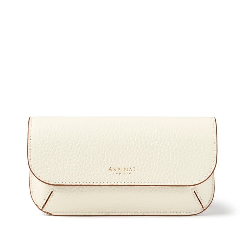 Aspinal of London Ella Sunglasses Case in Ivory Pebble