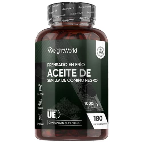Cápsulas de Aceite de Comino Negro - 1000 mg 180 cápsulas blandas - Suplemento de origen natural para mejorar el Sistema Inmune
