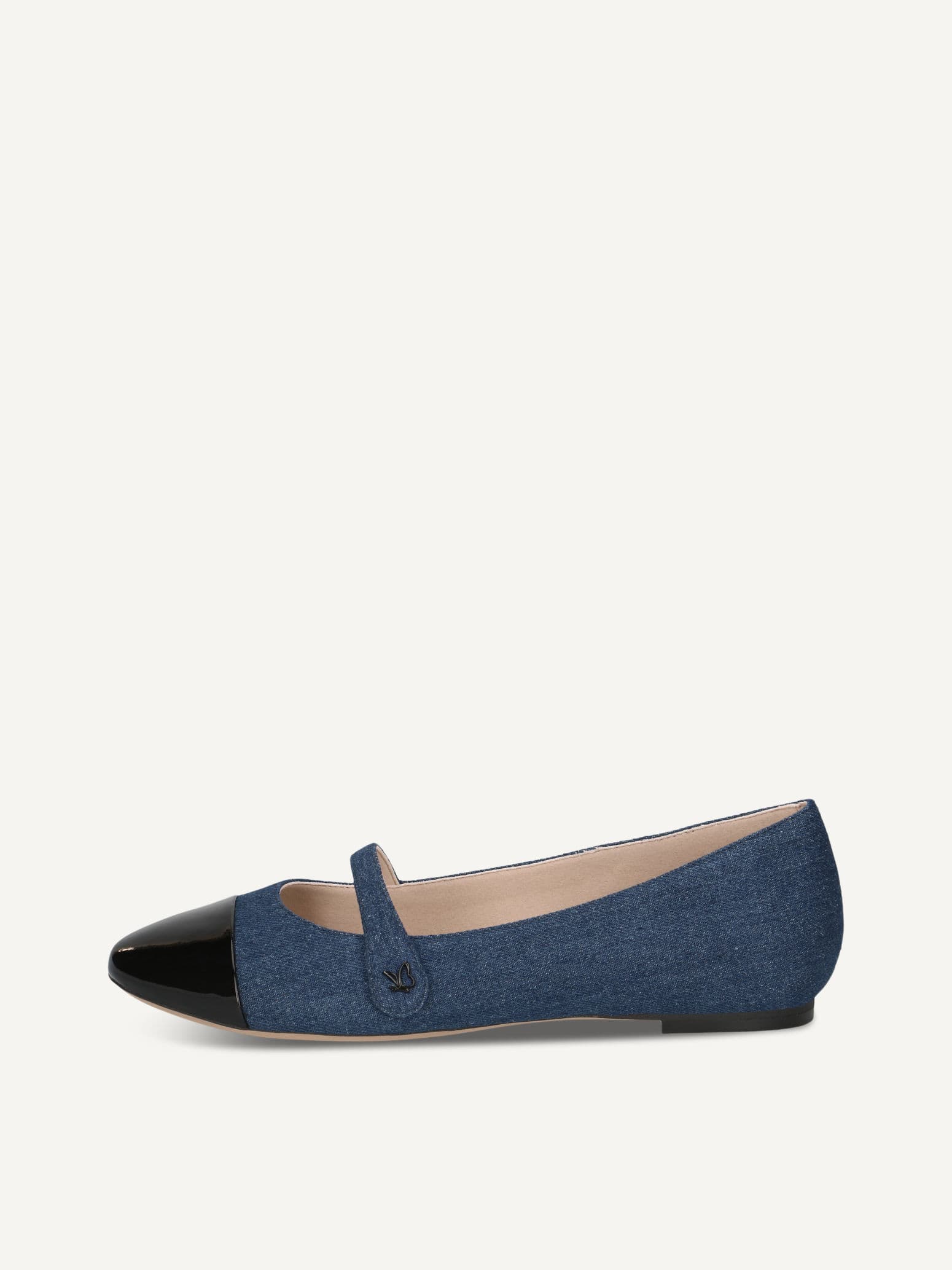 CAPRICE Ballerina, blue, made of Textile and synthetic with Block heel, Size 37