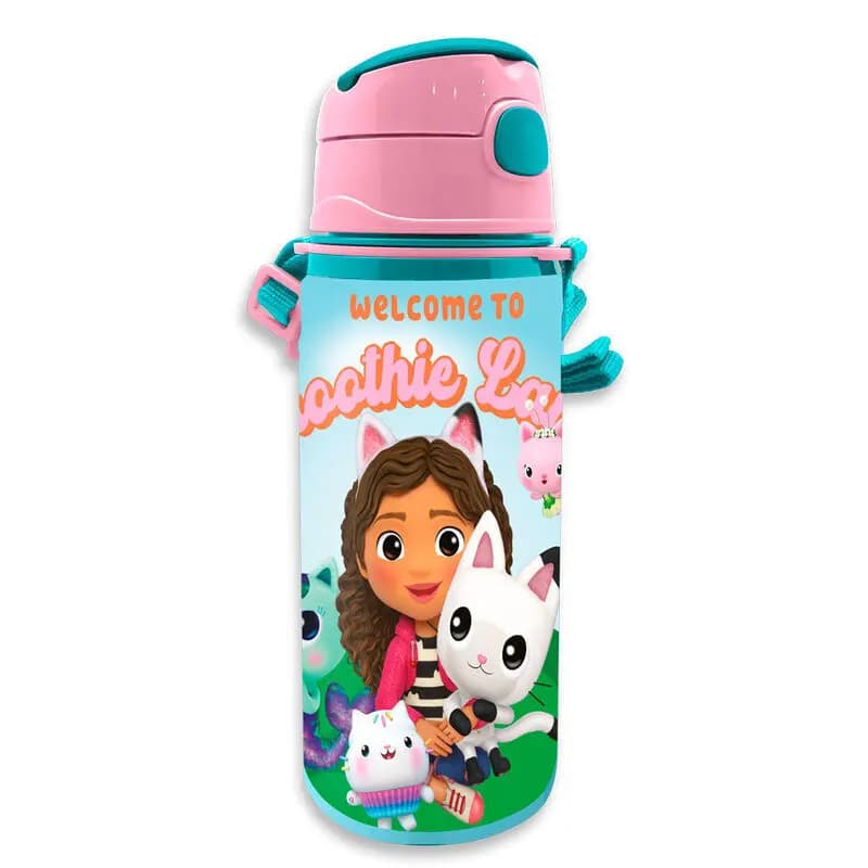 Botella de aluminio para niña Kids Licensing Gabbys Dollhouse