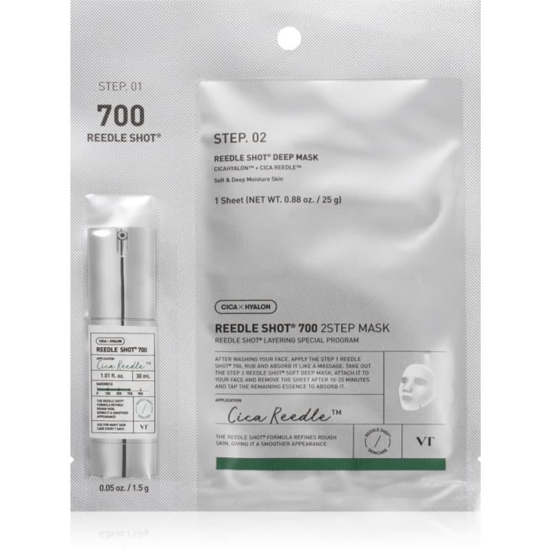VT Cosmetics Reedle Shot 700 2-Step Mask Mascarilla de restauración intensa para el tratamiento bifásico de la piel 26.5 g