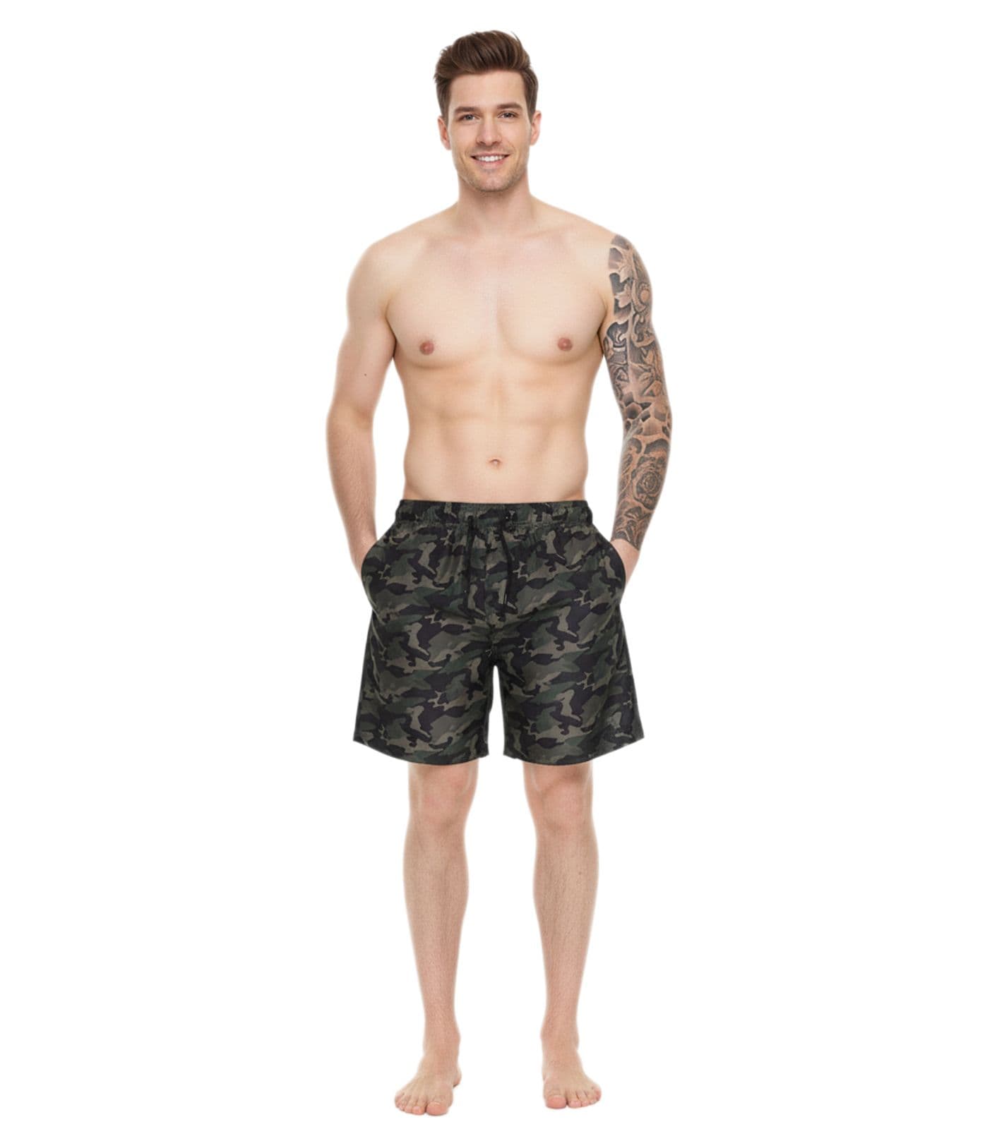 Bañador Pierre Cardin camuflaje para hombre LA203937 caqui