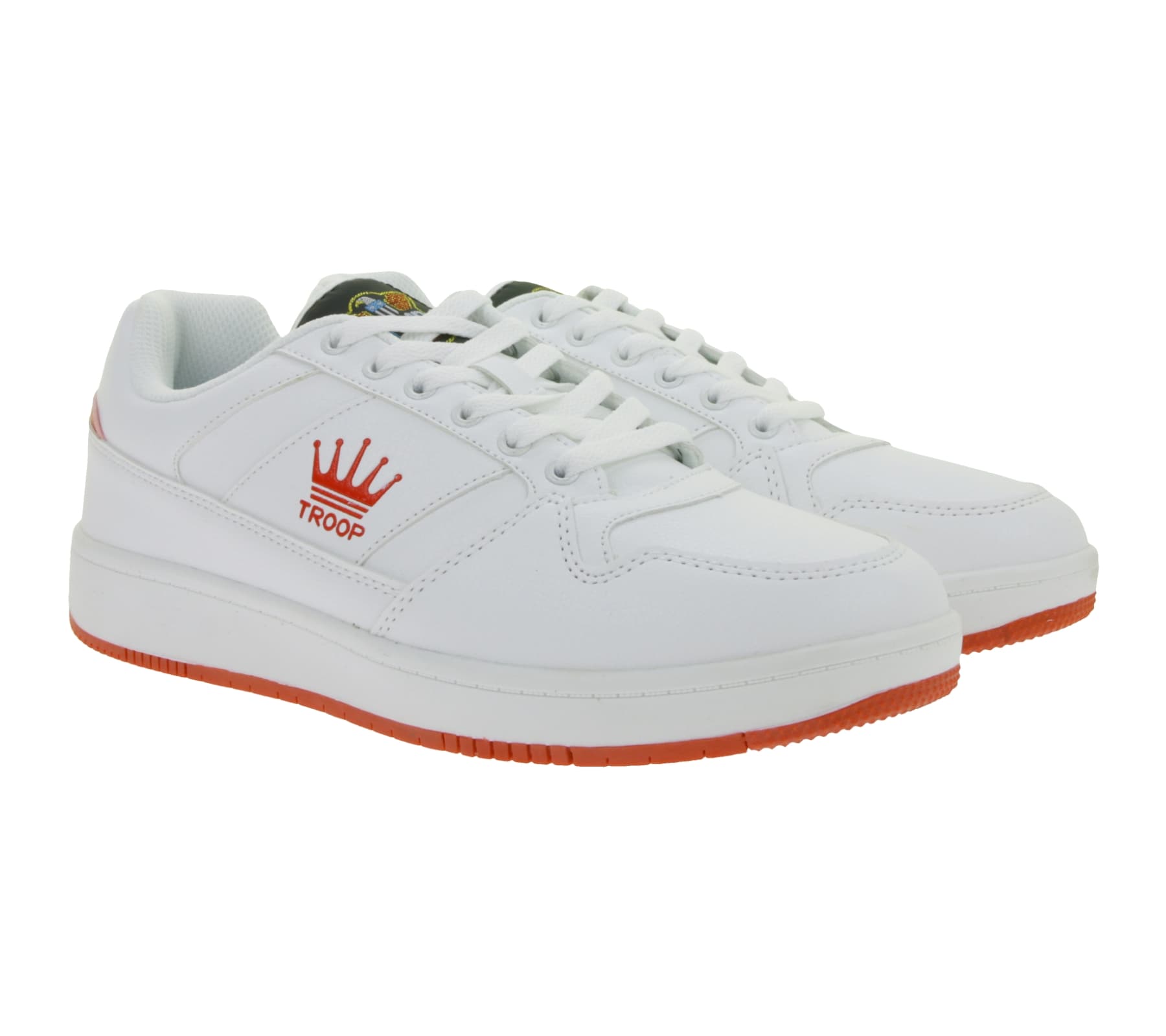 Zapatillas bajas WORLD OF TROOP Destroyer Low para hombre y mujer (modelo retro) 3PP0150101 1161 BA Blanco/Rojo