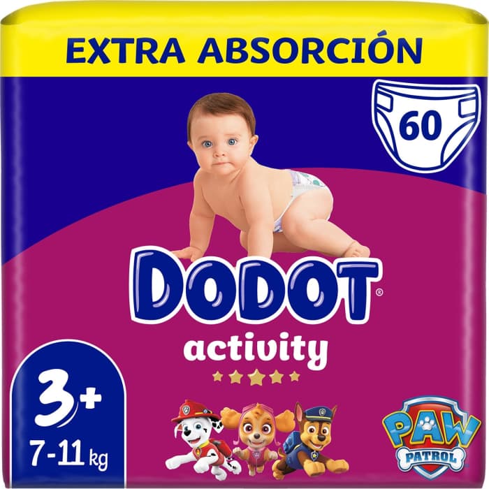¡32% DTO! Activity Pañales de 7 a 11 kg talla 3+ Extra absorción