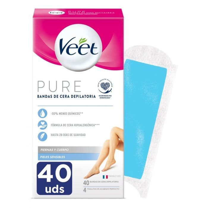 Pure Bandas de Cera Fría Piernas y Cuerpo