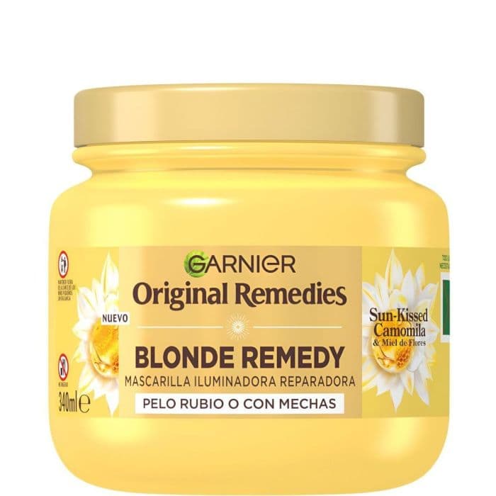 Original Remedies Mascarilla Reparadora Iluminadora Sun-Kissed Camomila Cabello Rubio 340 ml