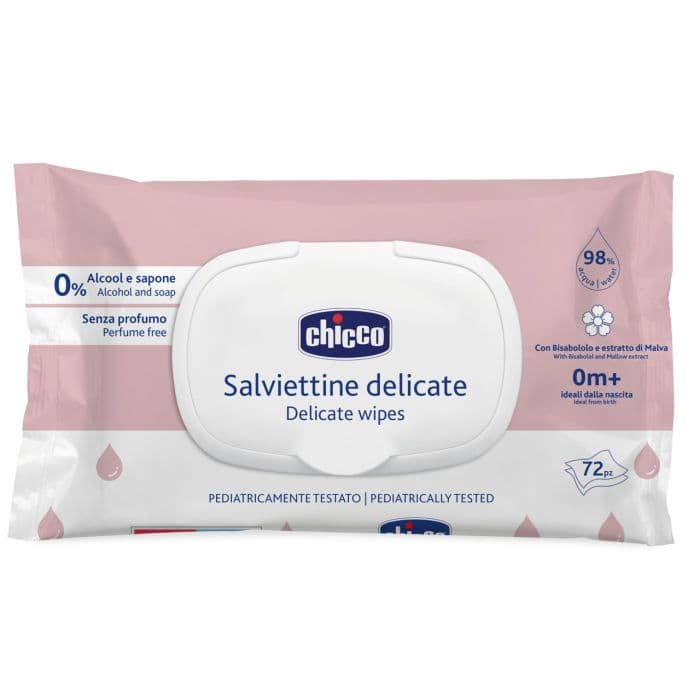 Toallitas Delicadas Chicco Productos de higiene y limpieza de parafarmacia