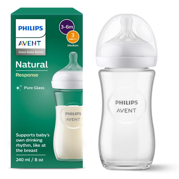 Avent Natural Response Biberón de Cristal 240 ml