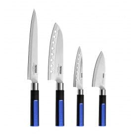Set de 4 cuchillos Monix, estilo japonés, Solic+, 4 unidades, inox
