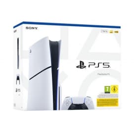 Consola Sony PS5, Slim, 1TB, con unidad óptica 4K Ultra HD, Blu-Ray, Chasis E, blanco