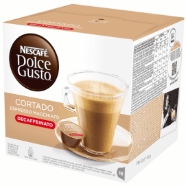 Estuche de cápsulas de café Dolce Gusto 12213078, CORTADO DESCAFEINADO, 16 cápsulas
