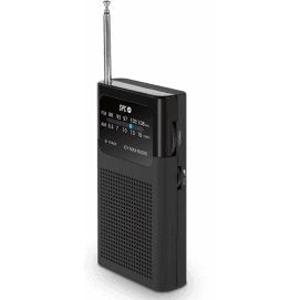 Radio portátil de bolsillo SPC 4588N ICY MAX, AM, FM, negro